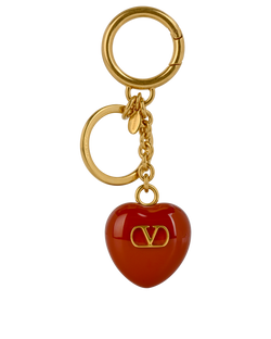 Valentino Garavani Heart Keyring, Brass/Enamel, Gold/Red, MII, DB, 2*